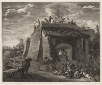 TvB G 3201
<br/>
Mora-spelers en kaartspelers bij kalkoven
<br/>
<em>Visscher, Cornelis (1629-1658)</em>